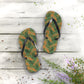 Brown Tropical Bliss Flip Flops