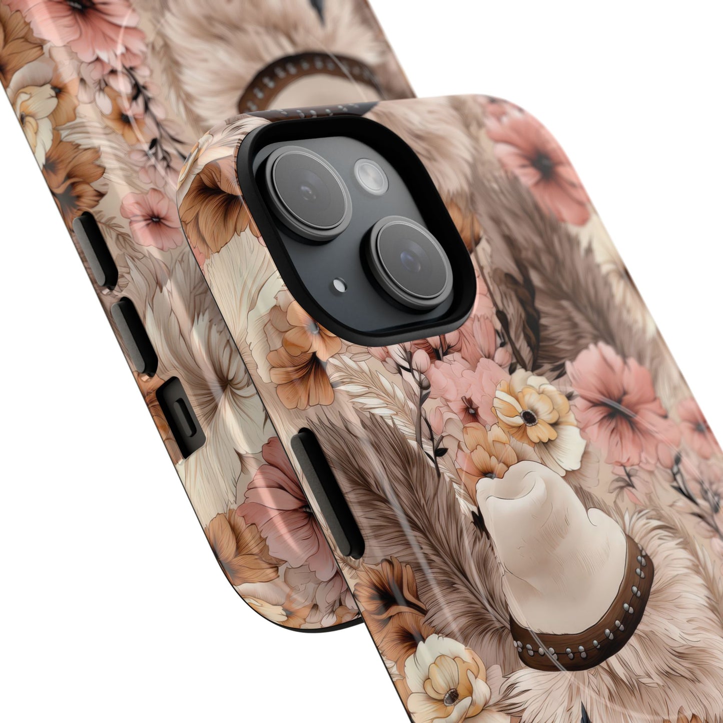 Western Boho Tough iPhone Magnetic Case - Bohemian Style, Durable Protection, Unique Gift, Trendy Accessory, iPhone Cover