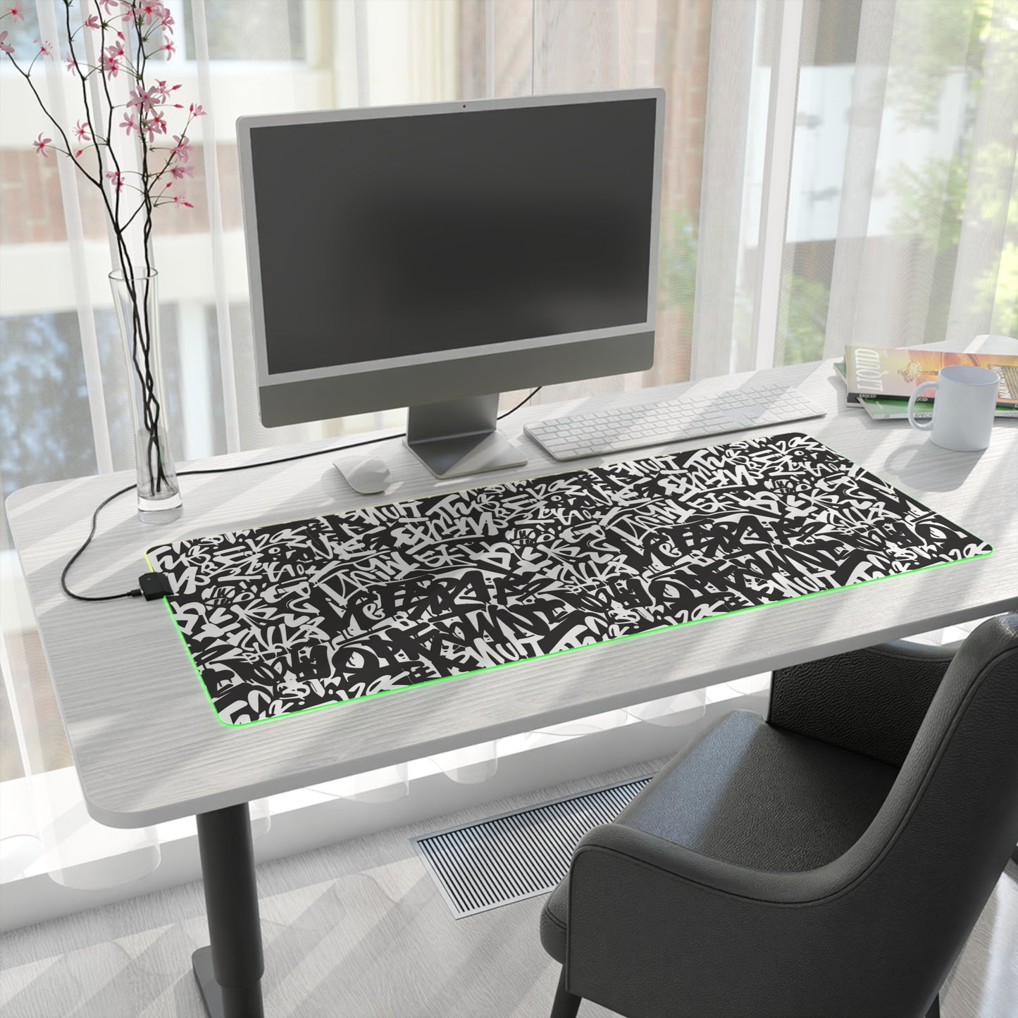 Urban Graffiti LED Gaming Mouse Pad