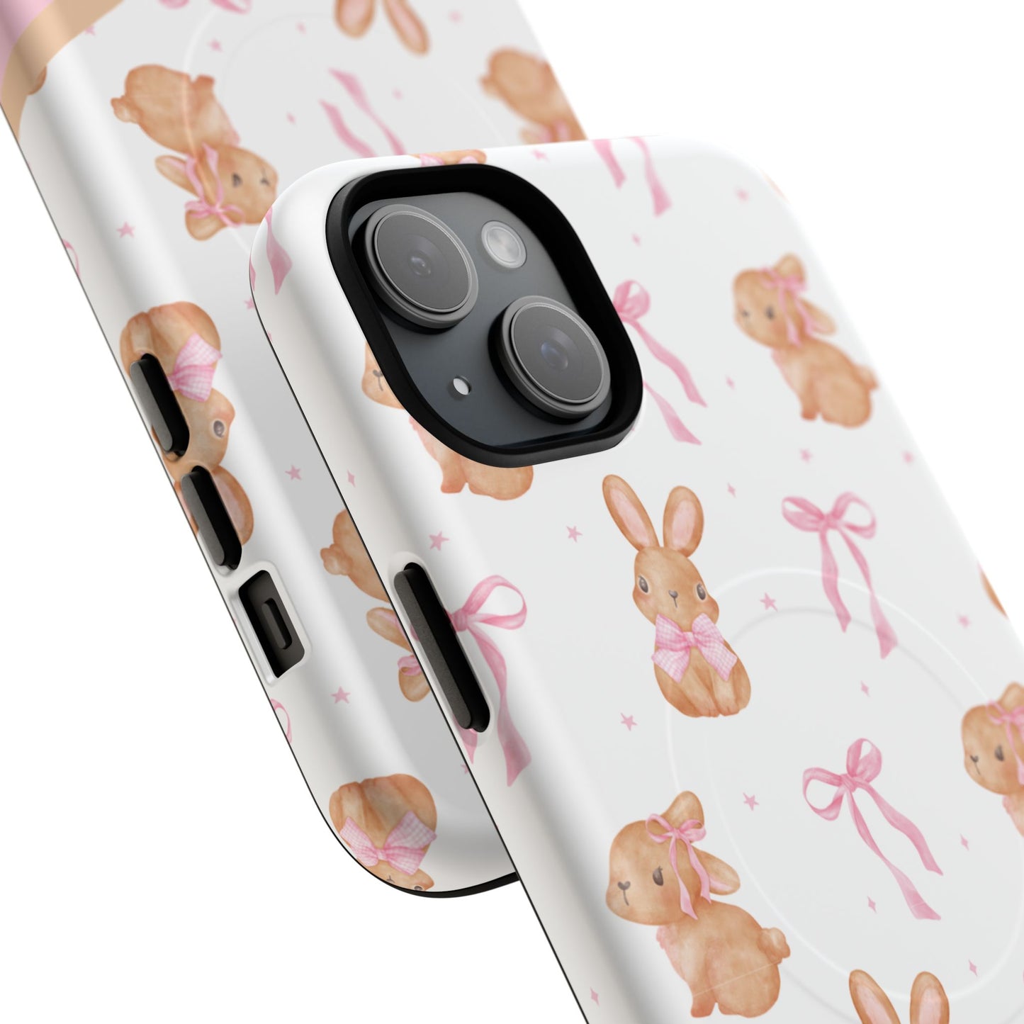 Personalized Bunny iPhone Case - Cute Animal Design, Tough MagSafe® Magnetic Case, Easter Gift, Spring Aesthetic, Kids Accessories