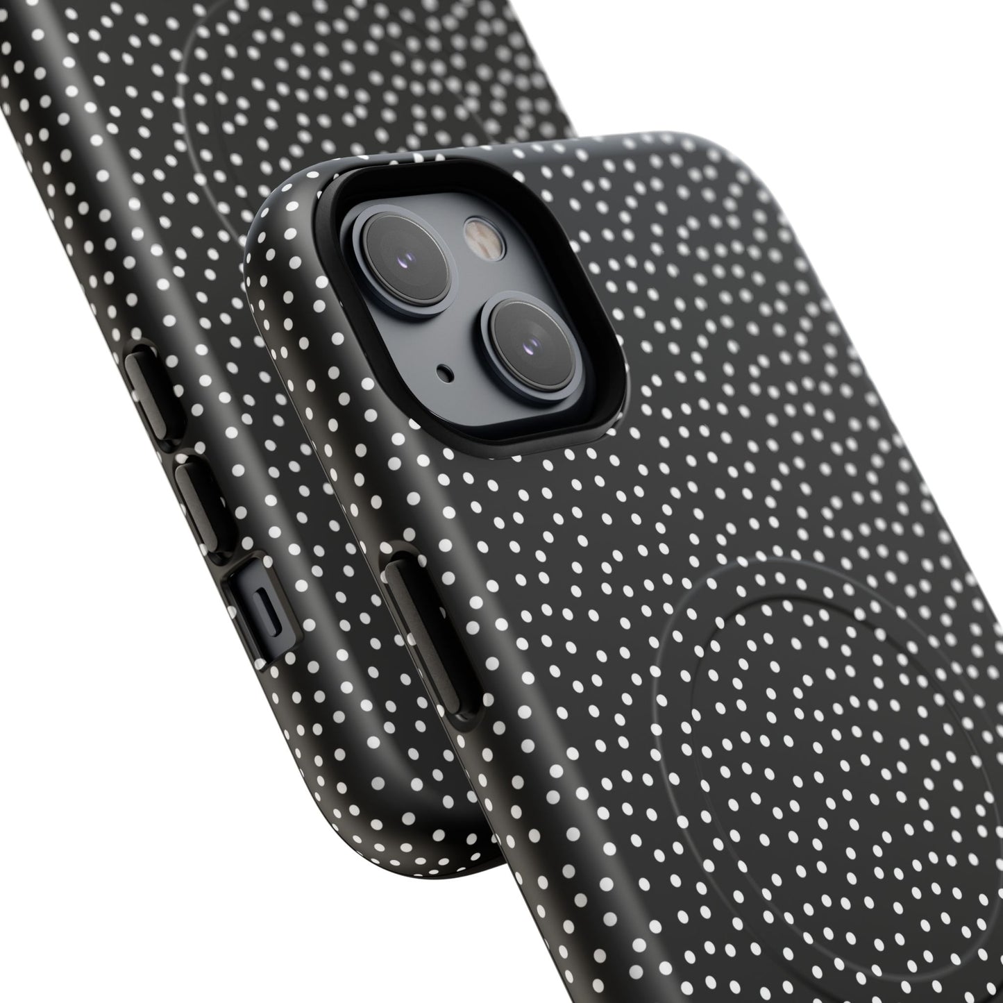 Small Polka Dot Tough iPhone Magnetic Case, Durable iPhone Accessories, Gifts for Tech Lovers, Modern Design.