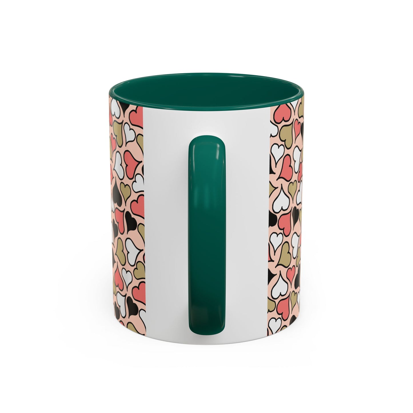 Heart Patterned Coffee Mug - Colorful Love Design, Perfect for Gifts & Celebrations