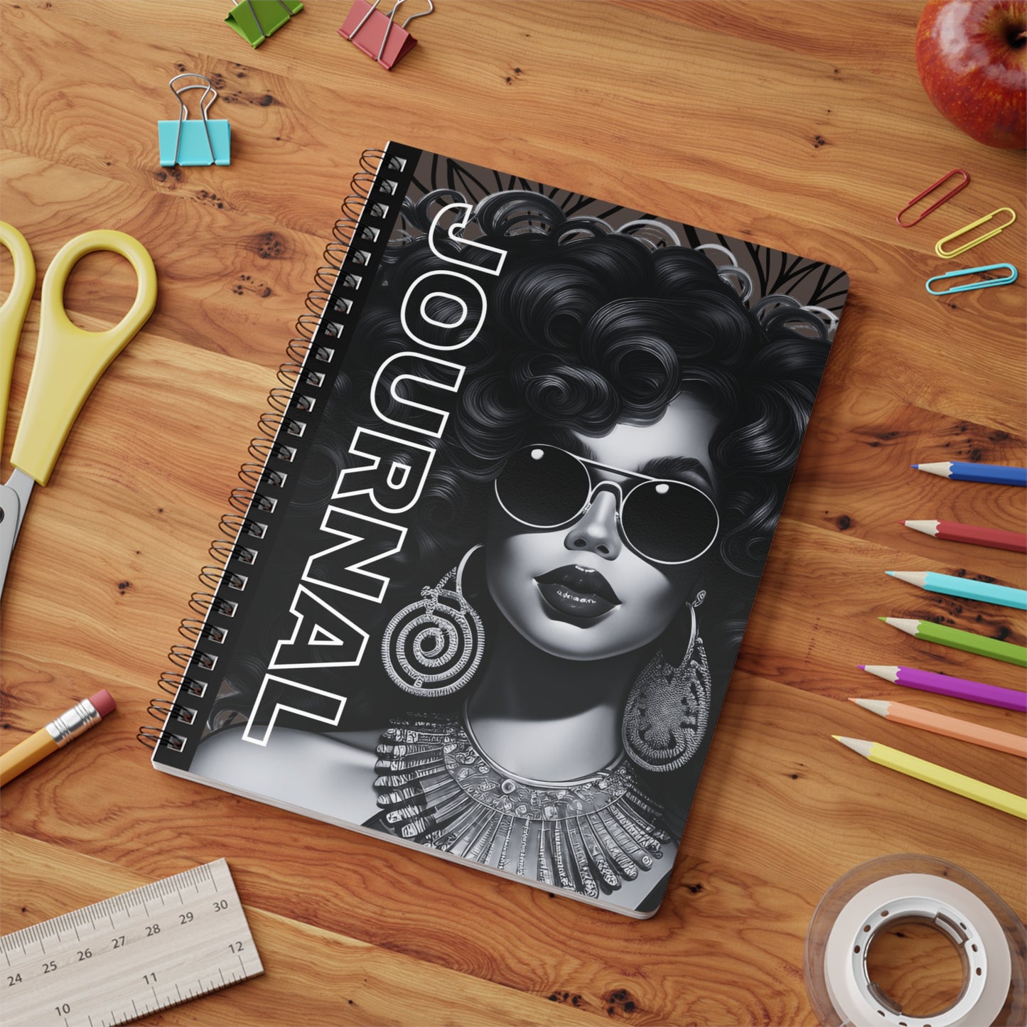 Stylish Wirobound Softcover Notebook | A5 Journal, Creative Writing, Sketchbook, Gift for Her, Inspirational Quotes