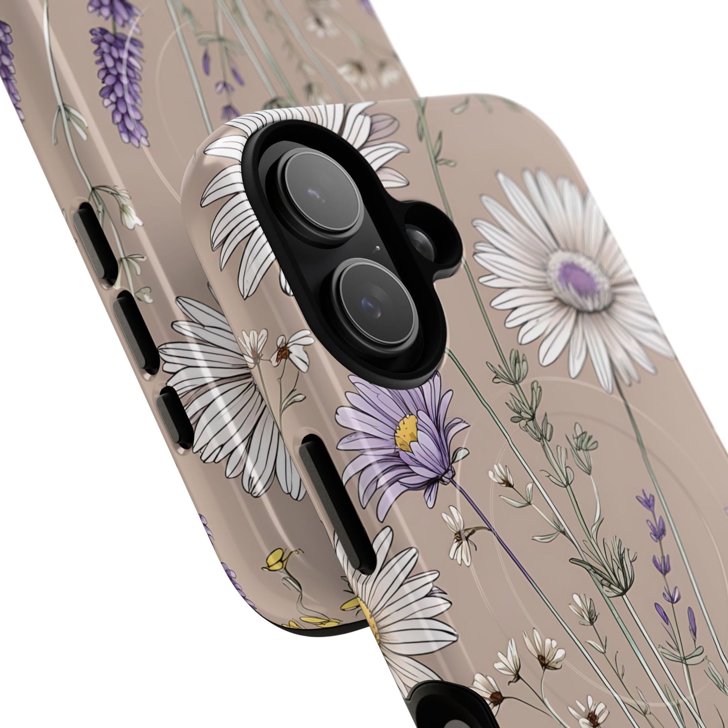 Lavender Floral Tough Magnetic Phone Case | Durable Protective Cover, Flower Design, Gifts for Her, Phone Accessories, Nature Lover