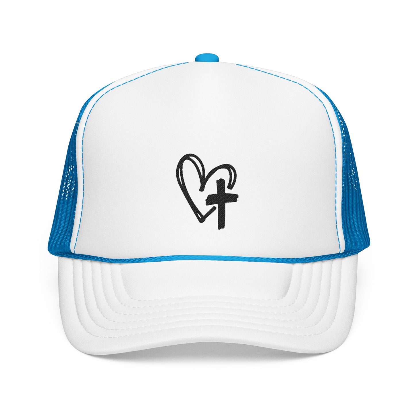 Love & Faith Embroidery Inspirational Foam Trucker Hat