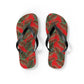 Red Tropical Bliss Flip Flops