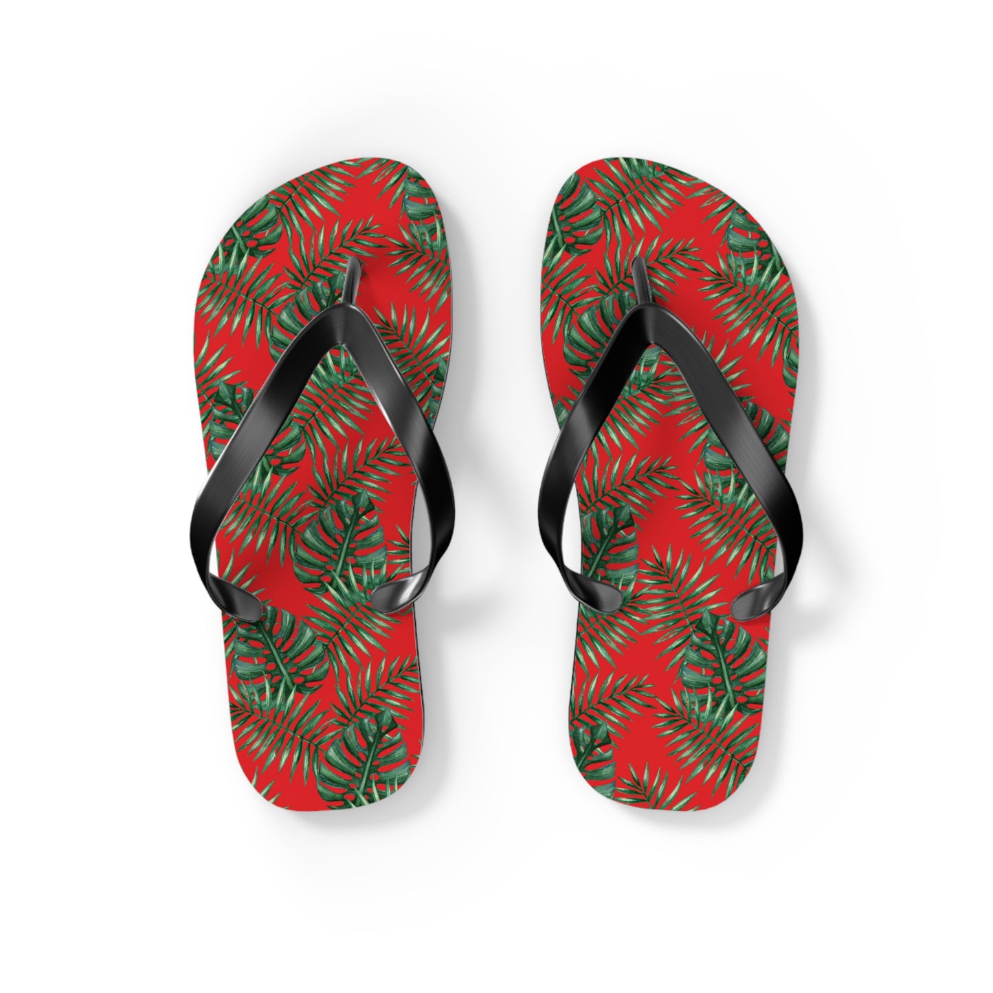 Red Tropical Bliss Flip Flops