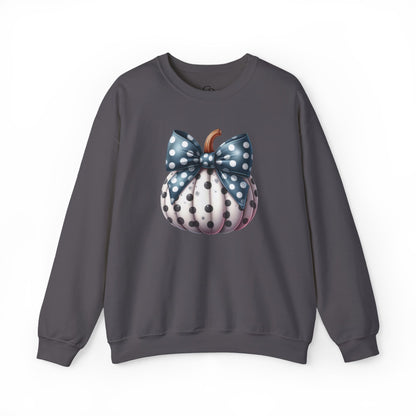 Polka Dot Pumpkin Charm Unisex Heavy Blend™ Crewneck Sweatshirt