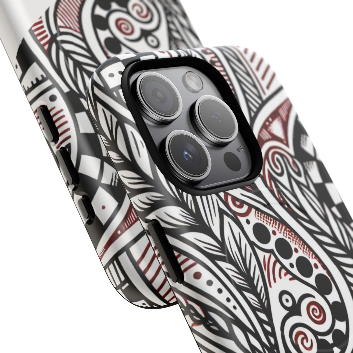 InkWhirl Fusion Stylish Tough Magnetic iPhone Case,  Unique Design, Gift for Him/Her, Trendy Accessory, Artist Collaboration, Durable Protection,Magsafe iPhone case