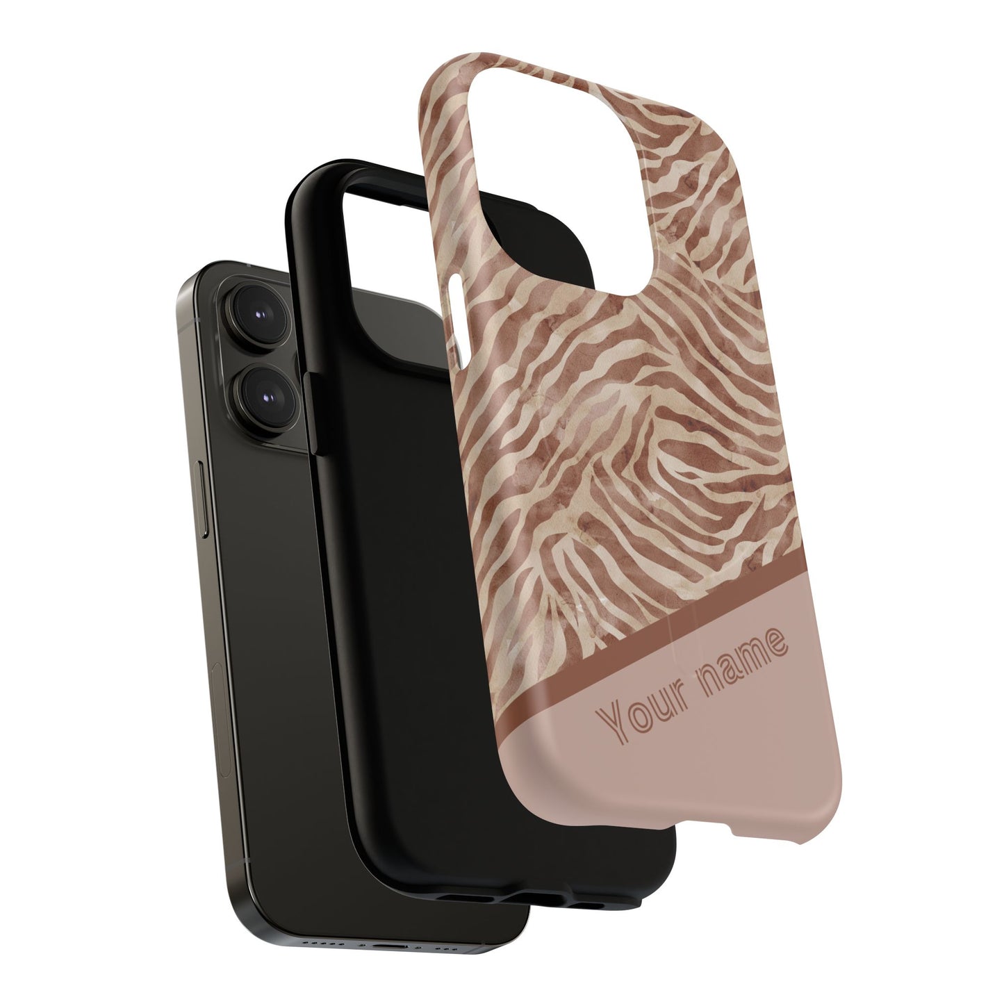 Personalized Zebra Print - Tough MagSafe® Magnetic Cases for Stylish Protection, Gifts for Wildlife Lovers, Trendy Accessories iPhone® 13, 14, iPhone 15, iPhone 16, iPhone 17, Pro, Pro Max, Plus Cases.