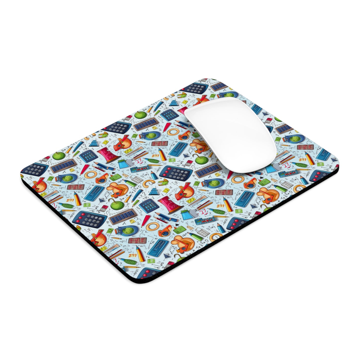Academic Adventures Colorful School Supplies Mouse Pad - Perfect for Students & Teachers