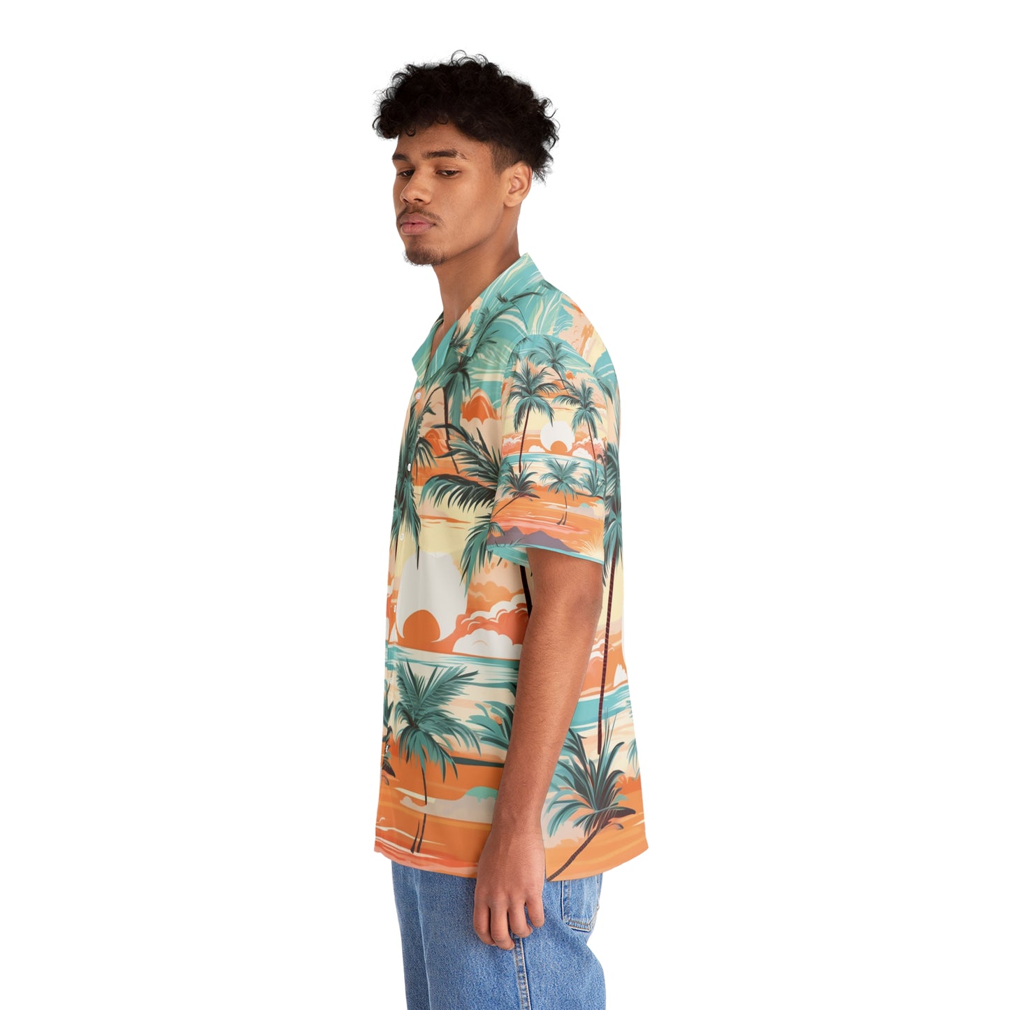 Sunset Paradise Men's Hawaiian Shirt (AOP)