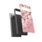 Personalized Cherry Blossom Tough Phone Case — Pink Floral Protective Case for Samsung & Google