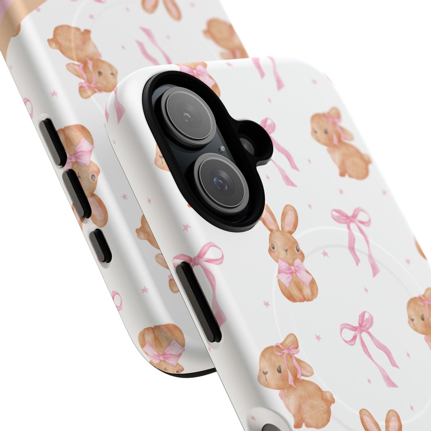Personalized Bunny iPhone Case - Cute Animal Design, Tough MagSafe® Magnetic Case, Easter Gift, Spring Aesthetic, Kids Accessories
