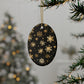 Black and Gold Snowflake Elegance Ceramic Ornaments (1pcs, 5pcs, 10pcs, 20pcs)