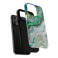 Marbled Tough iPhone Case, Magnetic Protector, Stylish Tech Accessory, Durable iPhone Cover, Unique Gift Idea