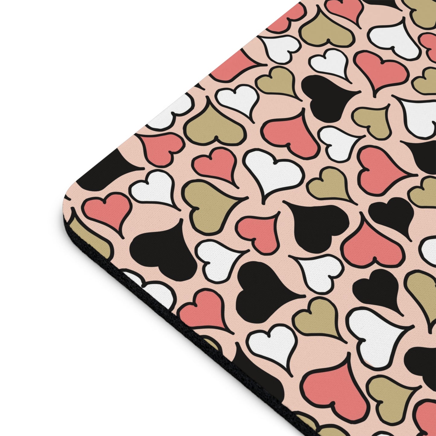 Hearts and Hearts Pattern Mouse Pad - Cute Office Accessory for Valentine’s Day