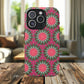 Floral KaleidoBloom iPhone Case, Tough Magnetic Cases, Floral iPhone Cover, Stylish Tech Accessory, Durable Design, Vibrant Gift Idea
