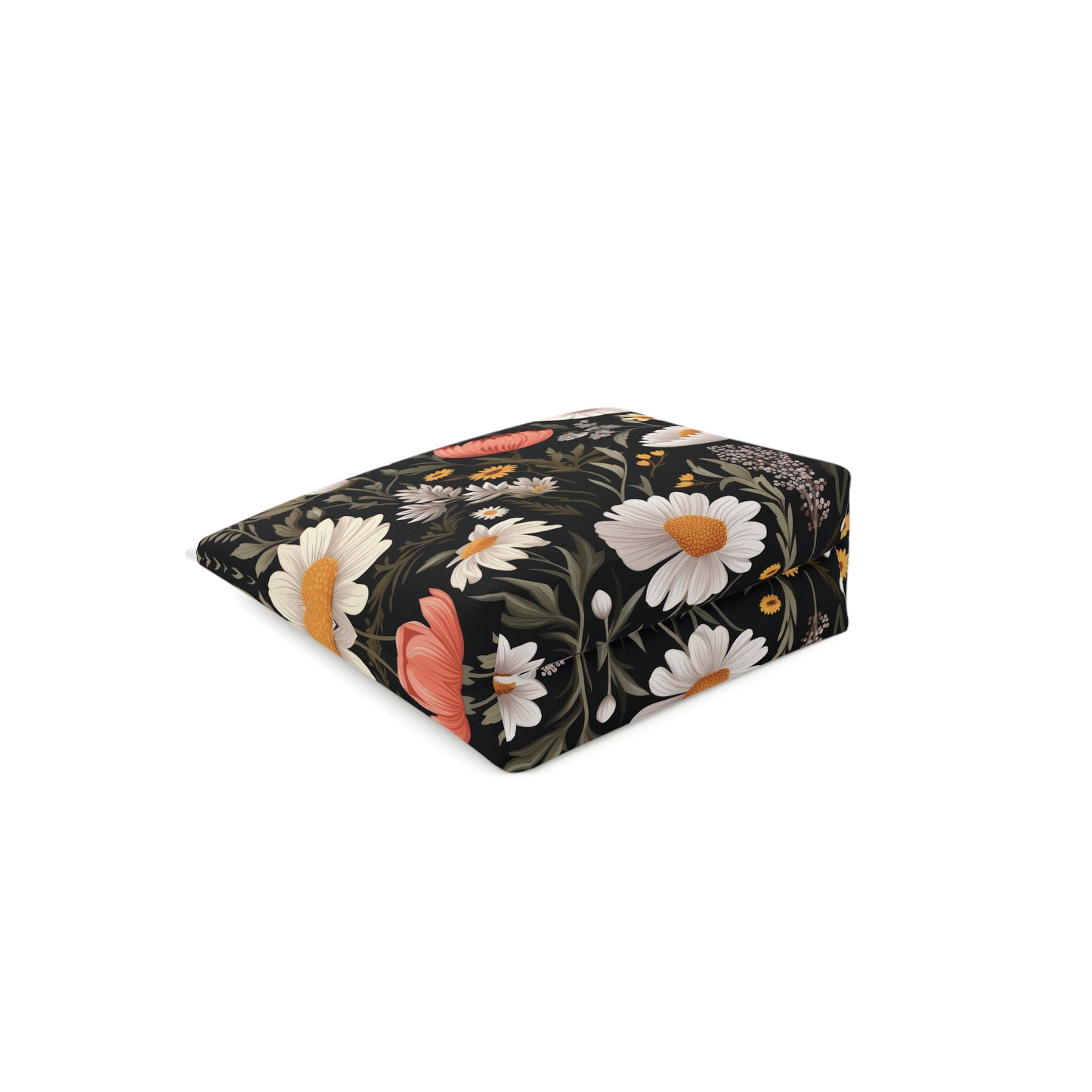 Blossom Elegance: Noir Garden Cotton Cosmetic Bag