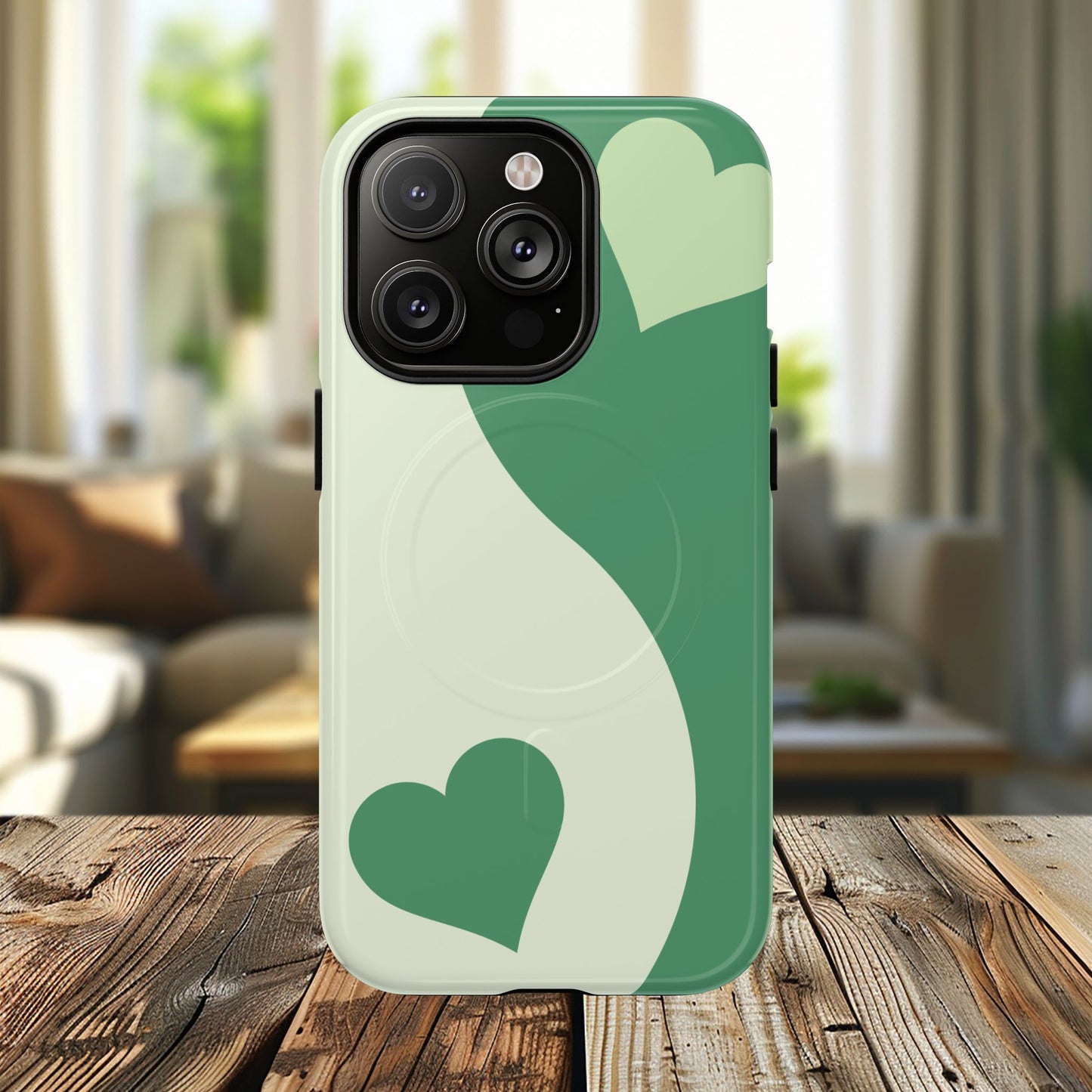 Tough Magnetic iPhone Case with Heart Design, Perfect for Gifts, Valentine's Day, Everyday Use, Stylish Protection, IPhone Cover