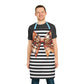 Striped Brown Bow Chef's Apron