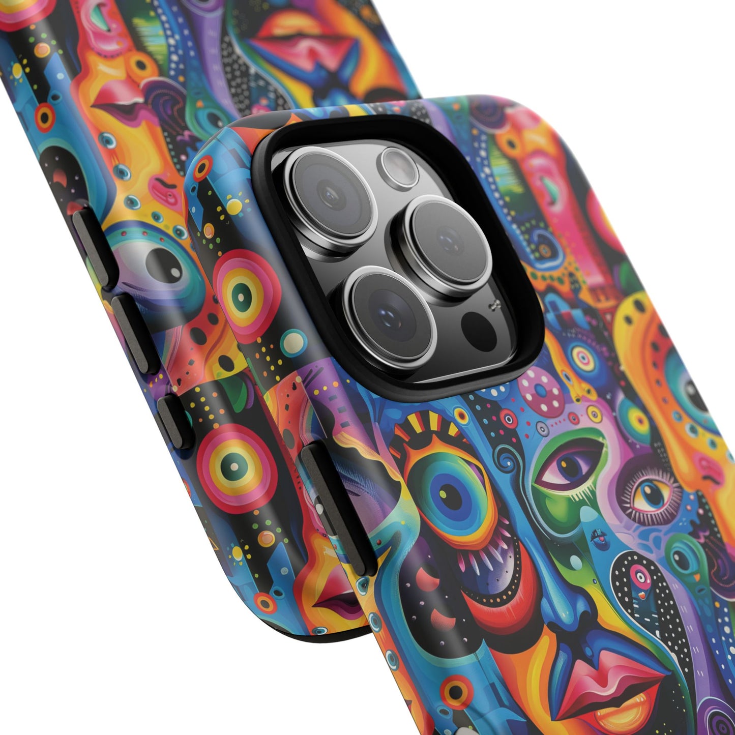 Psychedelic Visions Colorful Art iPhone Case - Tough Cases with Vibrant Abstract Design