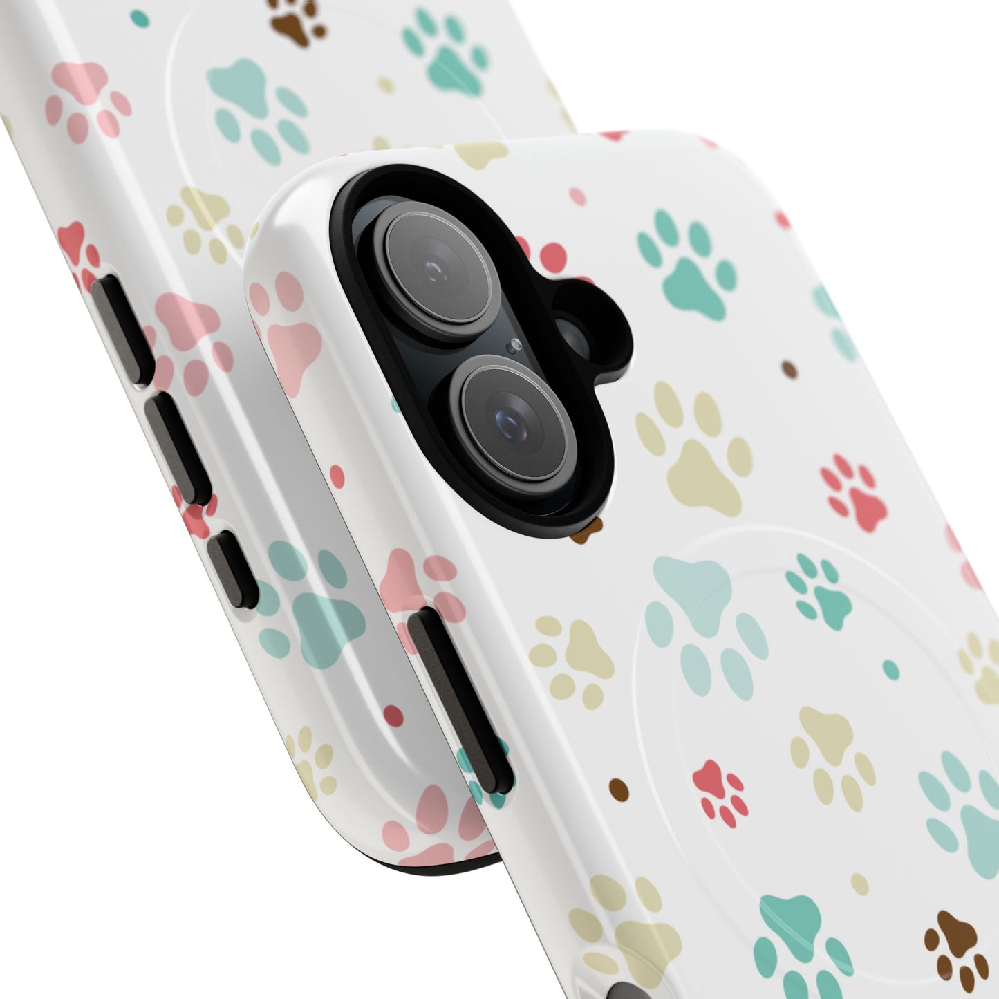 Pet Lover Magnetic iPhone Case - Cute Paw Print Design, Tough Magnetic Cases for Dog and Cat Owners, Gift for Animal Lovers