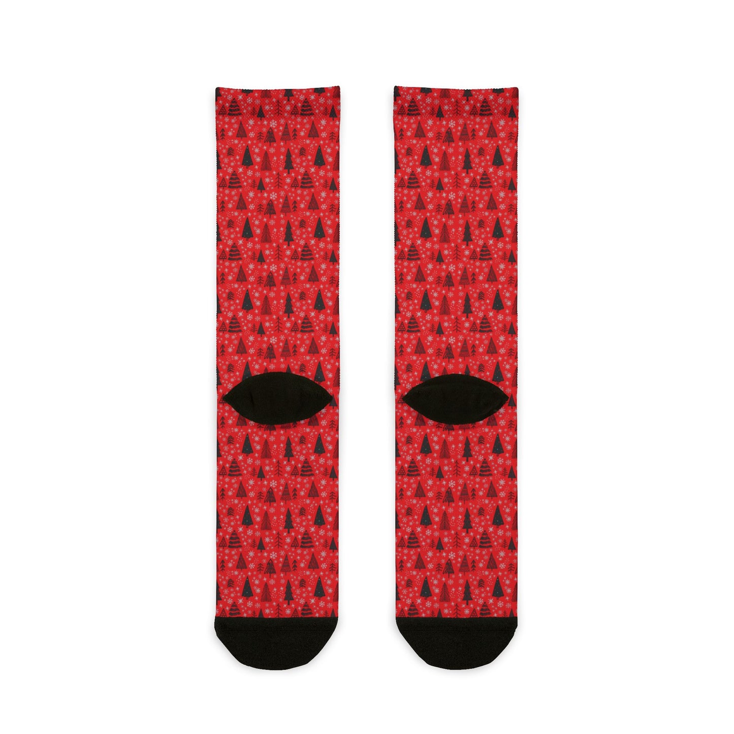 Winter Wonderland Red Sublimation Crew Socks