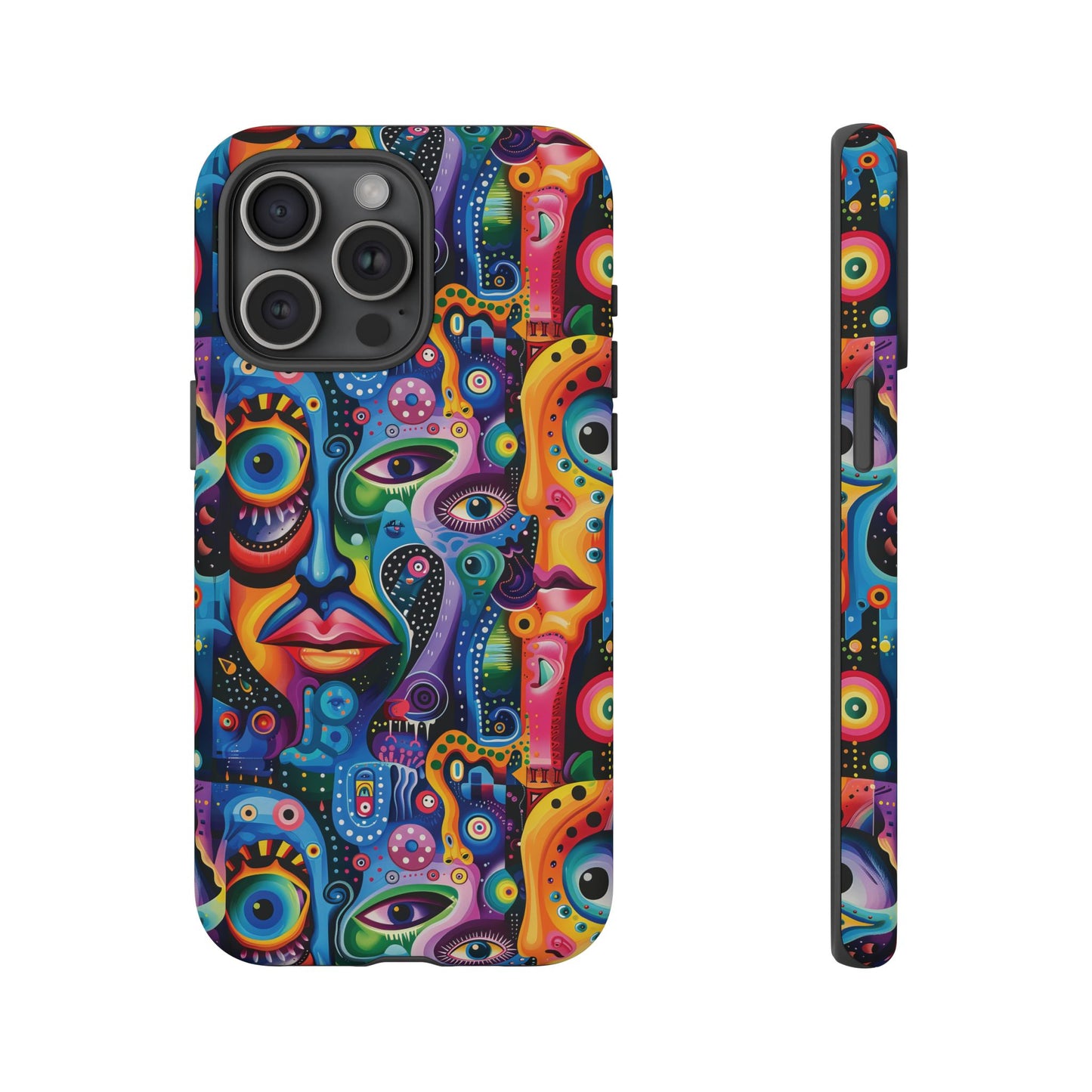Psychedelic Visions Colorful Art iPhone Case - Tough Cases with Vibrant Abstract Design