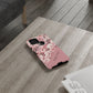 Personalized Cherry Blossom Tough Phone Case — Pink Floral Protective Case for Samsung & Google