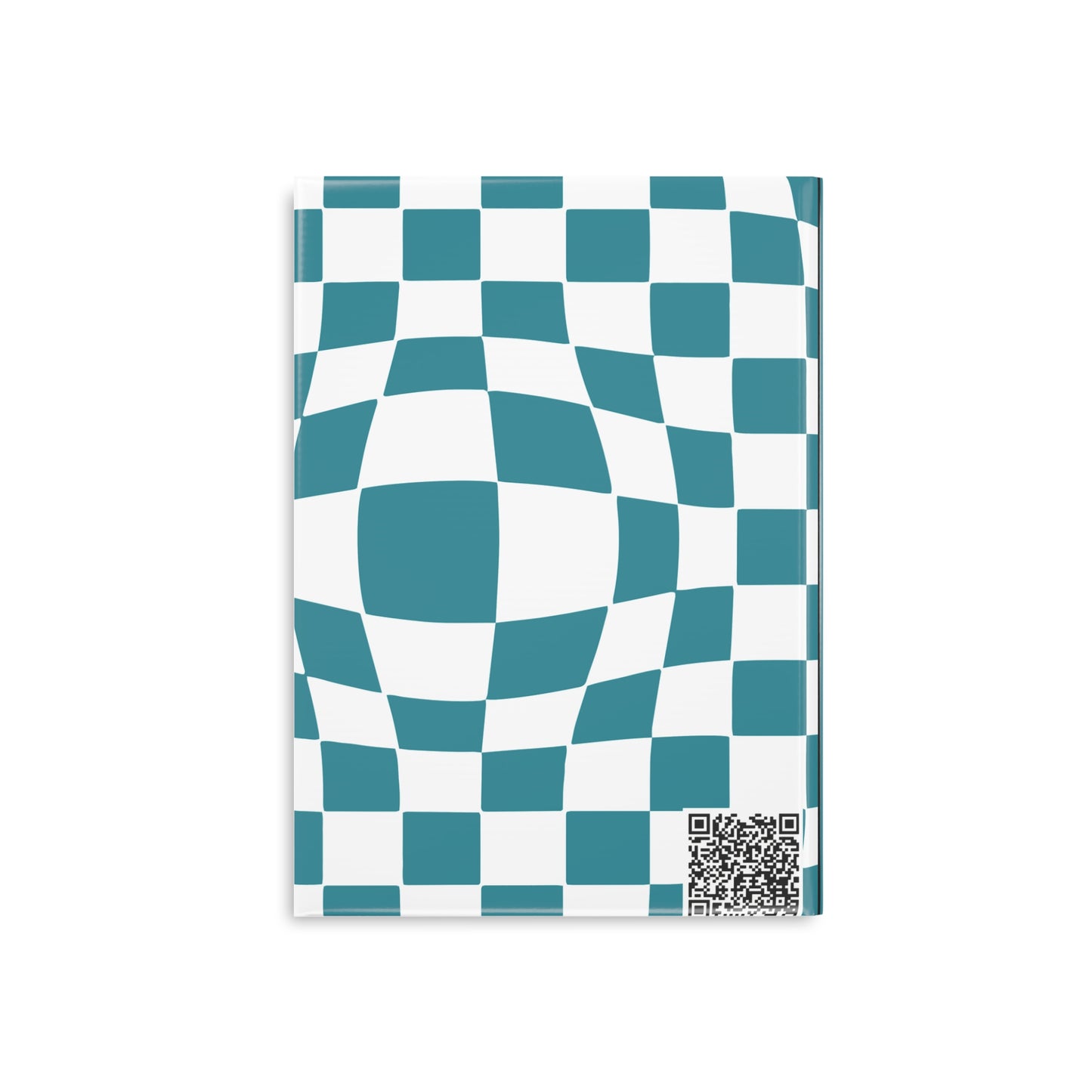 Teal Checkered Charm Hardcover Notebook with Puffy Covers (PY)