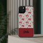 Personalized Rosette Coquette Floral Bow Clear iPhone, Samsung Cases — Custom Name Phone Cover