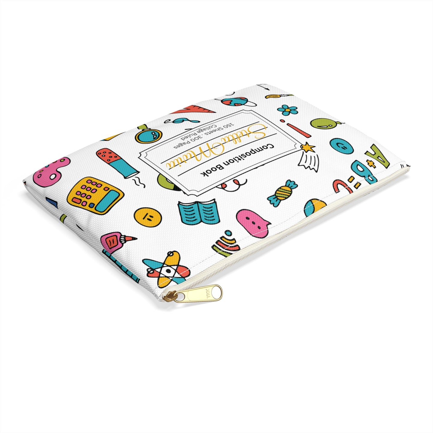 Personalized Classroom Couture Composition Book Inspired Accessory Pouch, Kids School Supplies, Classroom Organizer, Teacher Gift, Fun Stationery Case, Back to School