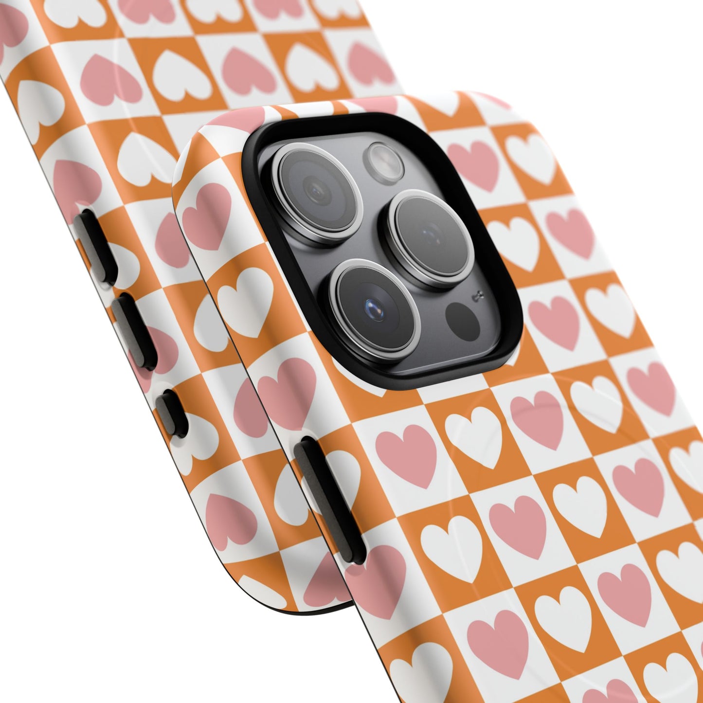Heart Pattern Magnetic iPhone Case, Valentine Gift, Cute iPhone Accessory, Durable Case for Lovers, Custom iPhone Skin, Sweetheart Case