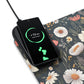 Blossom Elegance: Noir Garden LED Gaming Mouse Pad, Wireless Charging