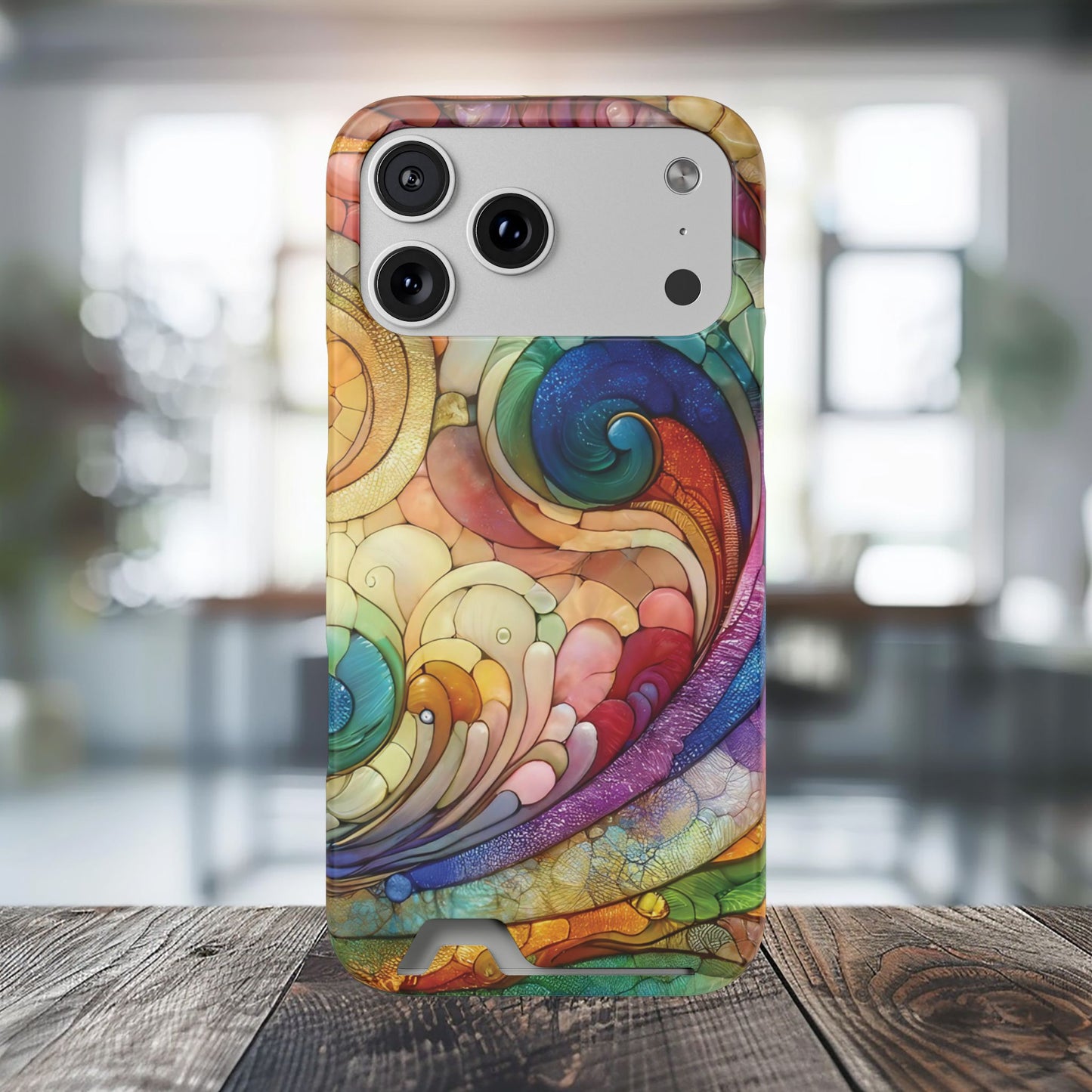 Spiral Spectrum iPhone and Samsung Case Card Holder