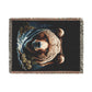 A Bear Illustration Tapestry Woven Blanket
