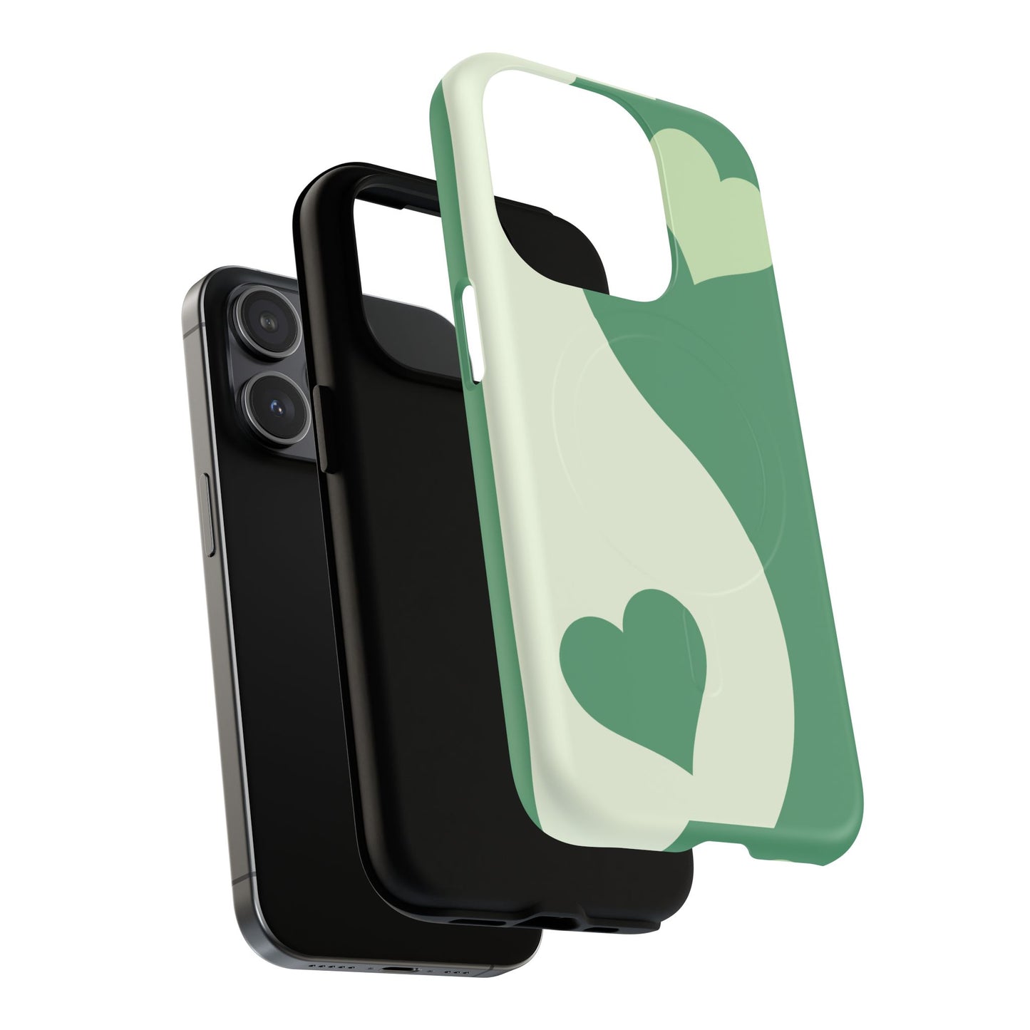Tough Magnetic iPhone Case with Heart Design, Perfect for Gifts, Valentine's Day, Everyday Use, Stylish Protection, IPhone Cover