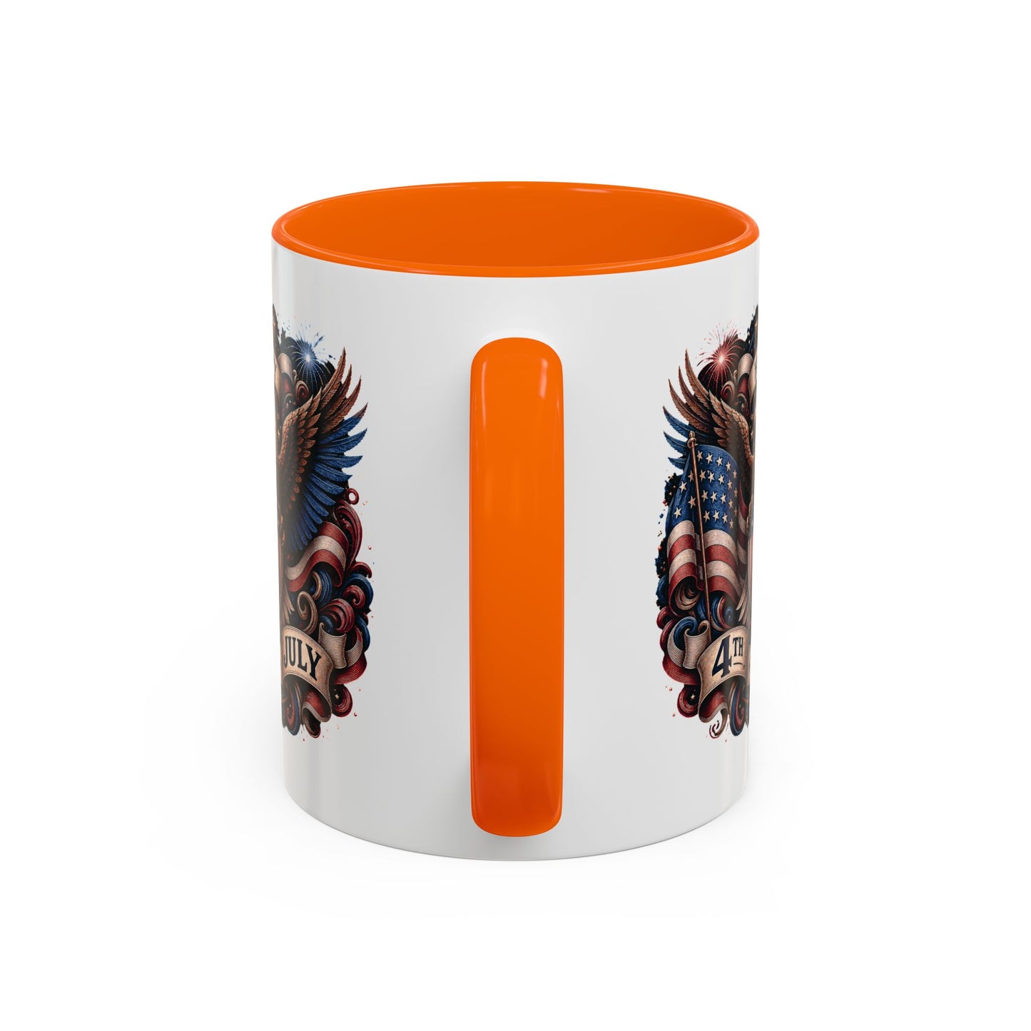 4th of July Eagle Coffee Mug — Patriotic American Flag Accent Mug (11/15oz)