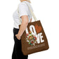 LOVE Always Brown Tote Bag.