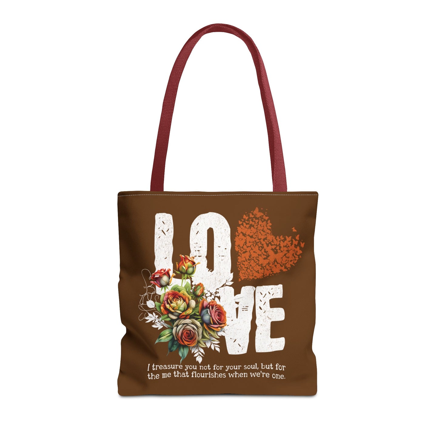 LOVE Always Brown Tote Bag.