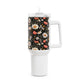 Blossom Elegance: Noir Garden 40oz Tumbler