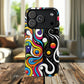 Vibrant Yin Yang Pop Splash Tough Magnetic iPhone Cases, Bold Artwork, Customizable Protection, Gift for Tech Lovers, Colorful iPhone Accessories