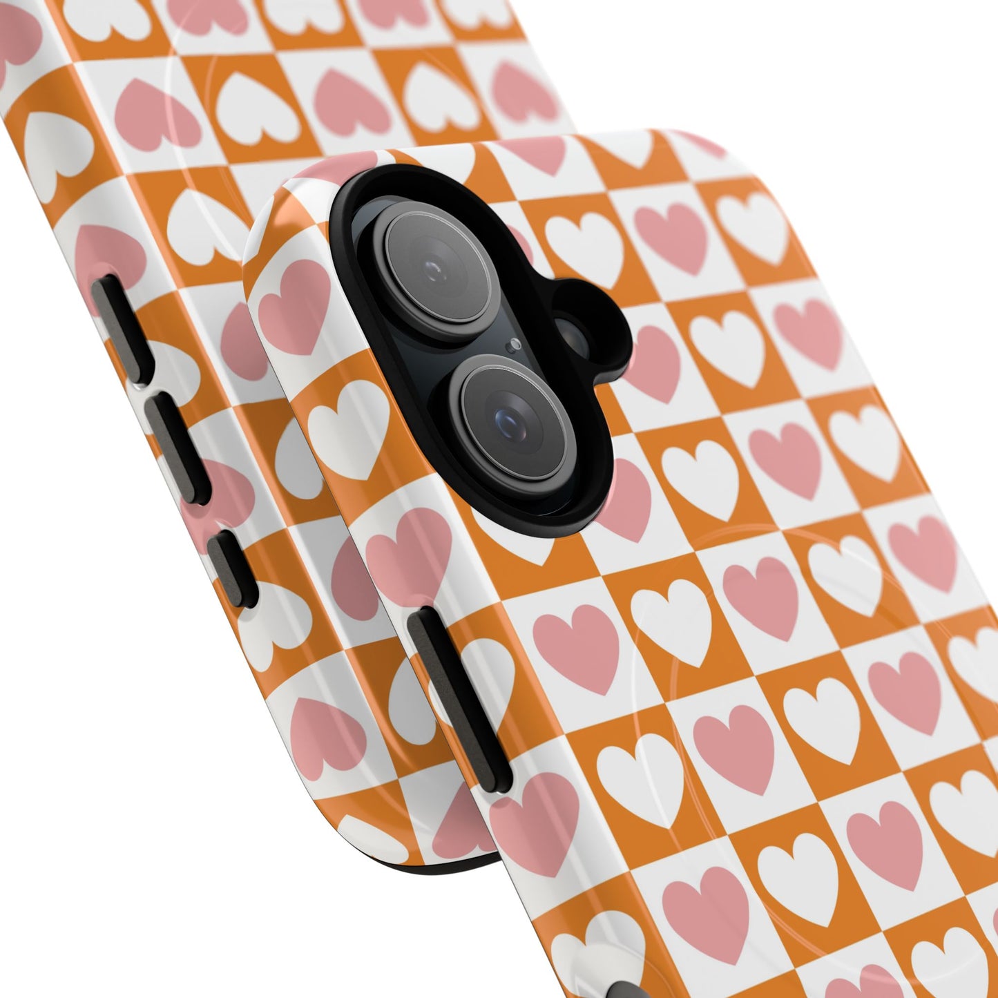 Heart Pattern Magnetic iPhone Case, Valentine Gift, Cute iPhone Accessory, Durable Case for Lovers, Custom iPhone Skin, Sweetheart Case