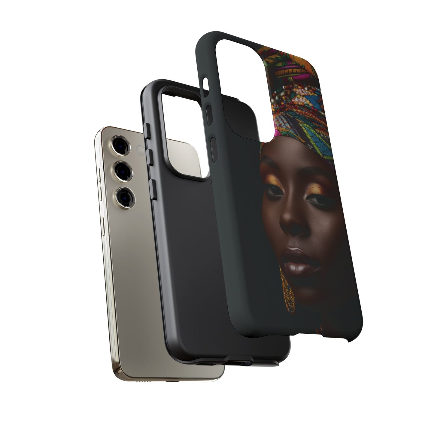Regal Reflections: African Majesty Tough Google Pixel, iPhone and Samsung Cases.