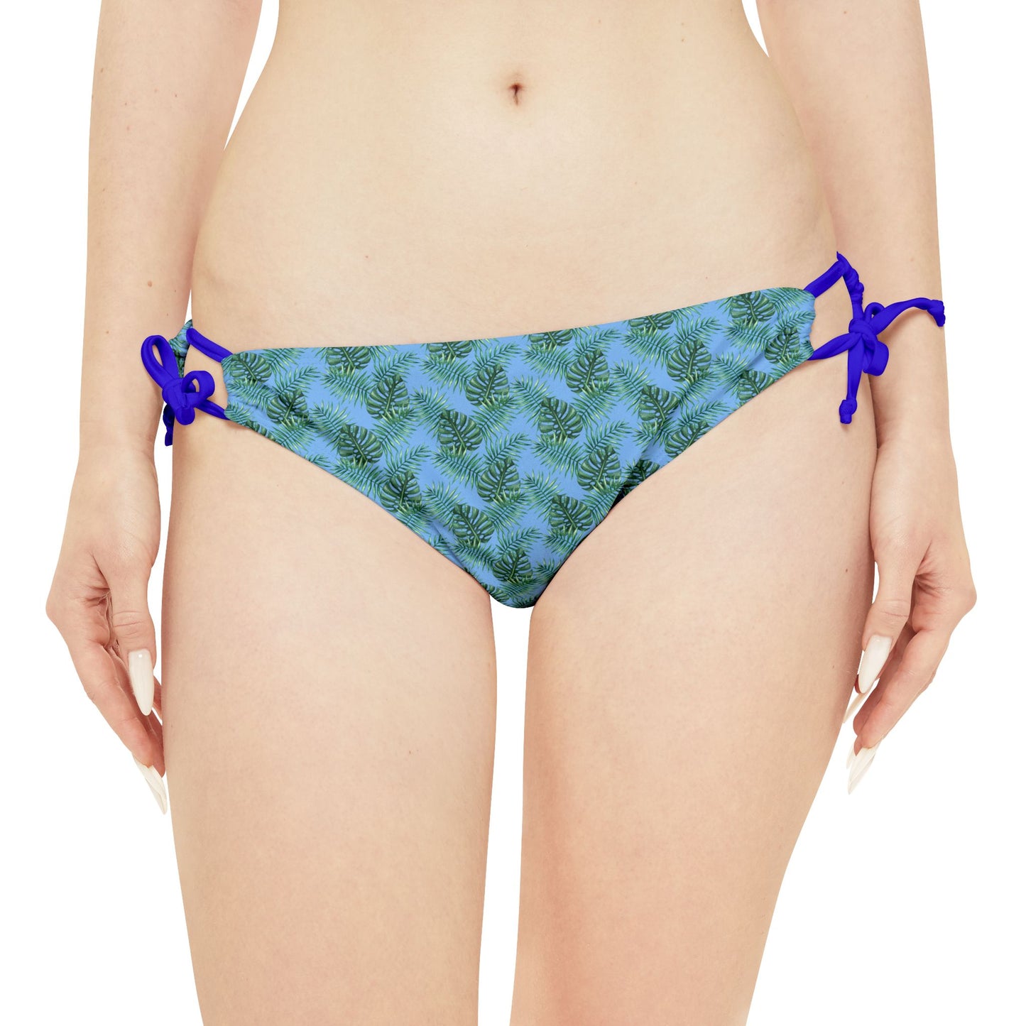 Blue Tropical Bliss Strappy Bikini Set (AOP)