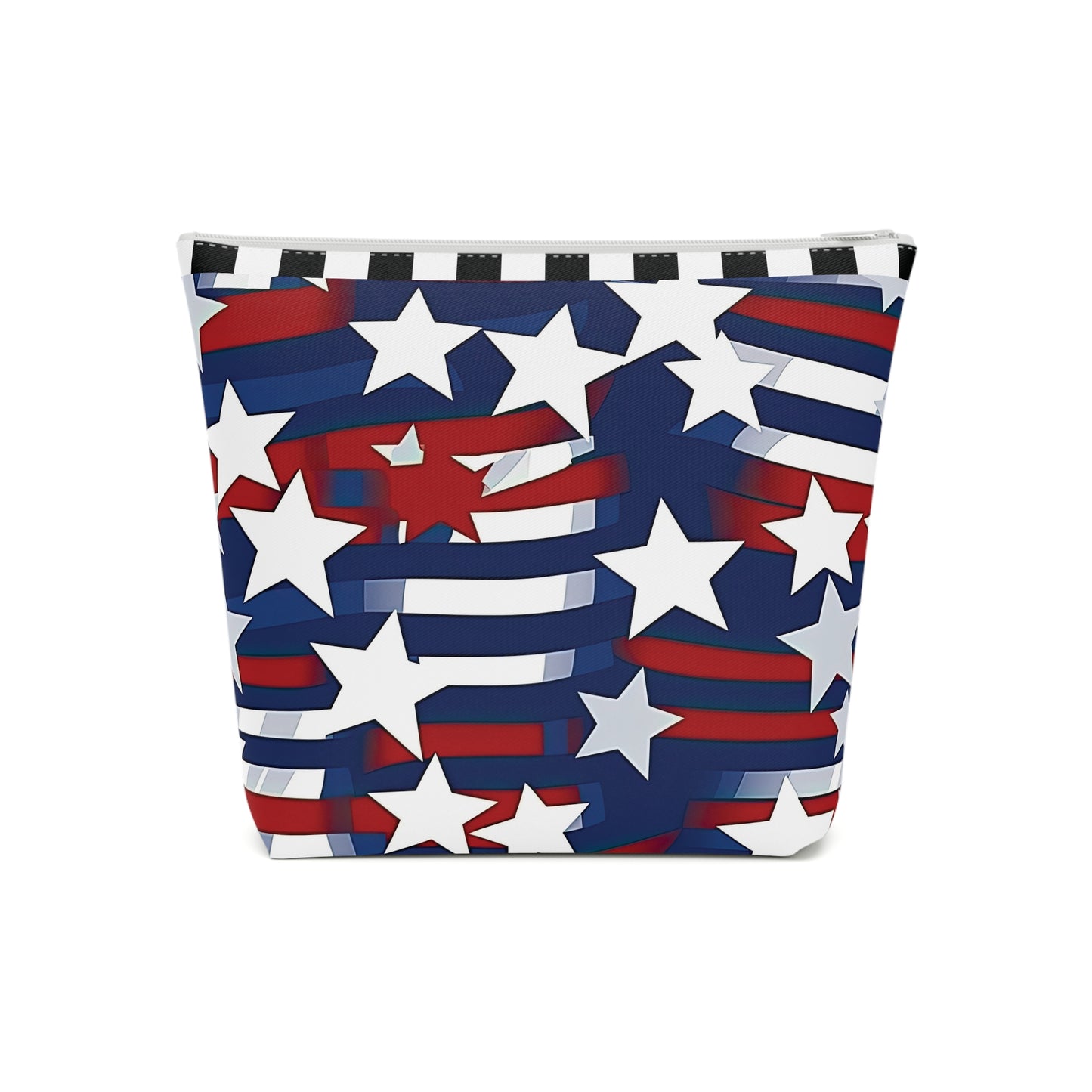 Patriotic Waves Cotton Cosmetic Bag