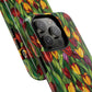 Floral Luminous Whirl Tough Magnetic iPhone Case, Stylish Protection for Everyday Life, Gift for Flower Lovers, Unique iPhone Accessory, Stained Glass iPhone Protection.