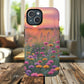 Floral Sunset Phone Case, Tough Magnetic Cases for iPhone, Nature Lover Gift, Durable Protection, Eco-Friendly Phone Accessory