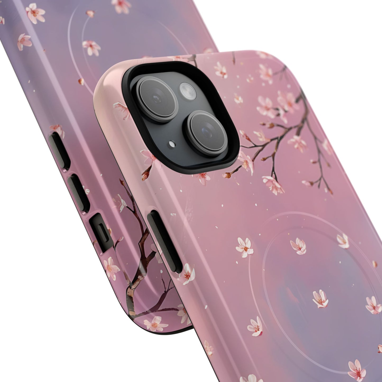 Tiny Cherry Blossom Floral Tough Magnetic Phone Cases, Durable Phone Cover, Floral Design Case, iPhone Protector, Cute Gift for Her